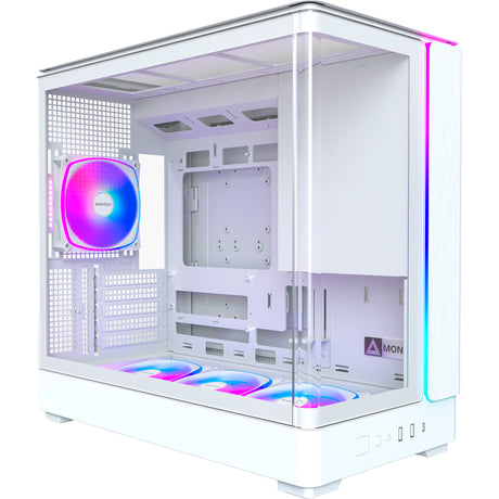 Obudowa midi tower Montech king 15 pro (biała | 2x USB-A | 1x USB-C | RGB | okienko)