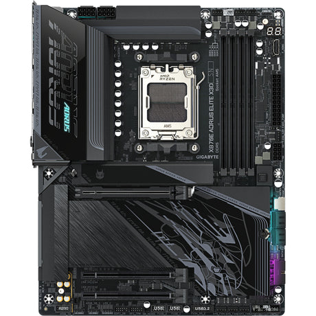 Płyta główna Gigabyte x870e aorus Elite x3d z gniazdem am5 (czarna, raid, 5gb-lan, wi-fi 7, BT, dźwięk, atx)