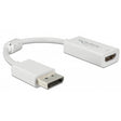 Delock adapter Displayport 1.4 > HDMI (biały, 0,1 metra, 4k)