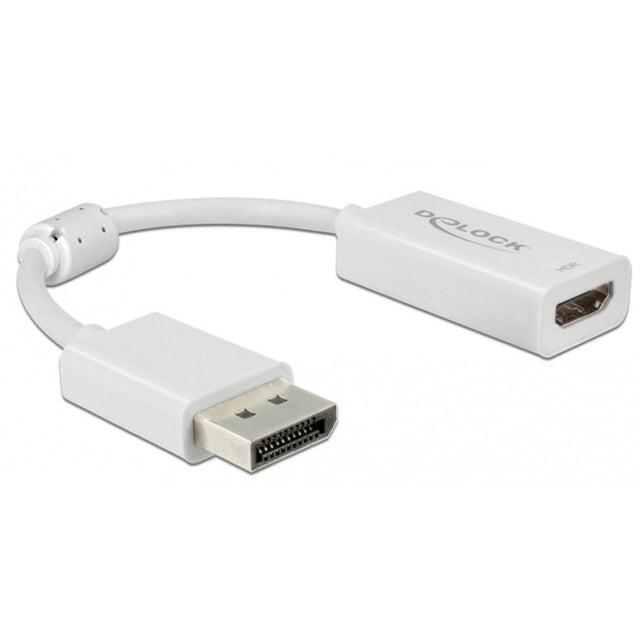 Delock adapter Displayport 1.4 > HDMI (biały, 0,1 metra, 4k)
