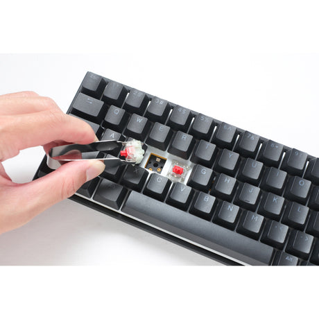 Klawiatura mechaniczna Ducky mecha pro sf rgb (czarna, układ us (qwerty), wiśnia mx czerwona, 65%, diody rgb, pbt double-shot)