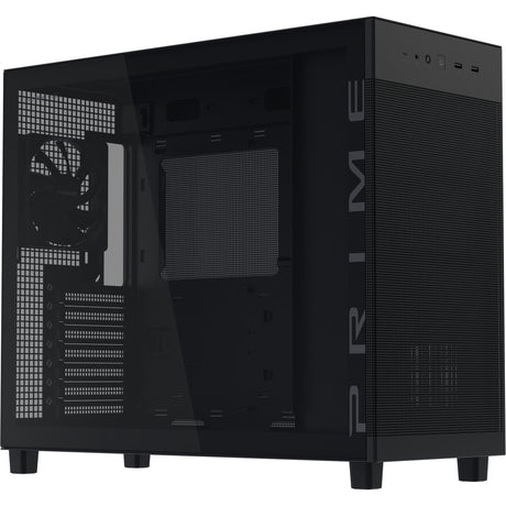Asus Prime Ap303 - Obudowa Midi Tower z panelem ze szkła hartowanego (czarna | 2x USB-A | 1x USB-C | Szkło hartowane)