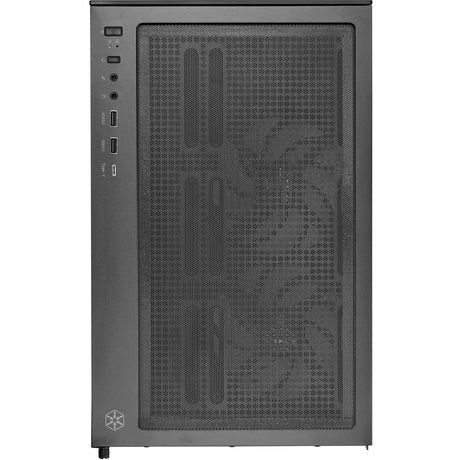 Obudowa mini tower Silverstone lucid 04 (czarna | 2x USB-A | 1x USB-C | RGB | szkło hartowane)