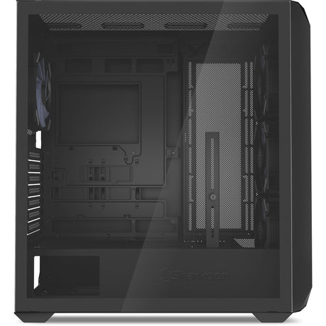Obudowa midi tower Sharkoon ak3 rgb (czarna | 2x usb-a | 1x usb-c | rgb | szkło hartowane)