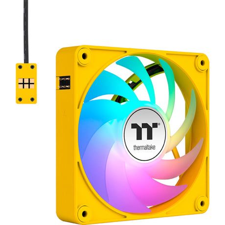 Thermaltake ct120 ex argb Sync wentylator chłodzący do komputera PC Bumblebee (pakiet 3 wentylatorów) wentylatory do obudowy (żółty, 3 sztuki, 120 x 120 x 25 mm, pwm)