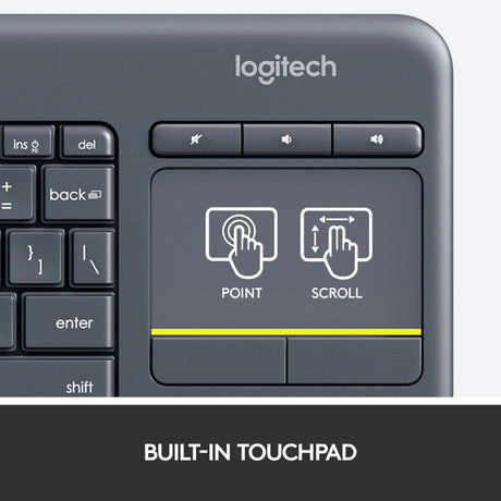Klawiatura Logitech K400 plus (antracyt, układ UE (QWERTY))