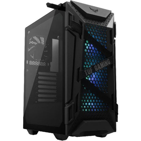 Obudowa midi tower Asus tuf gaming gt301 (czarna | 2x usb-a | rgb | szkło hartowane)