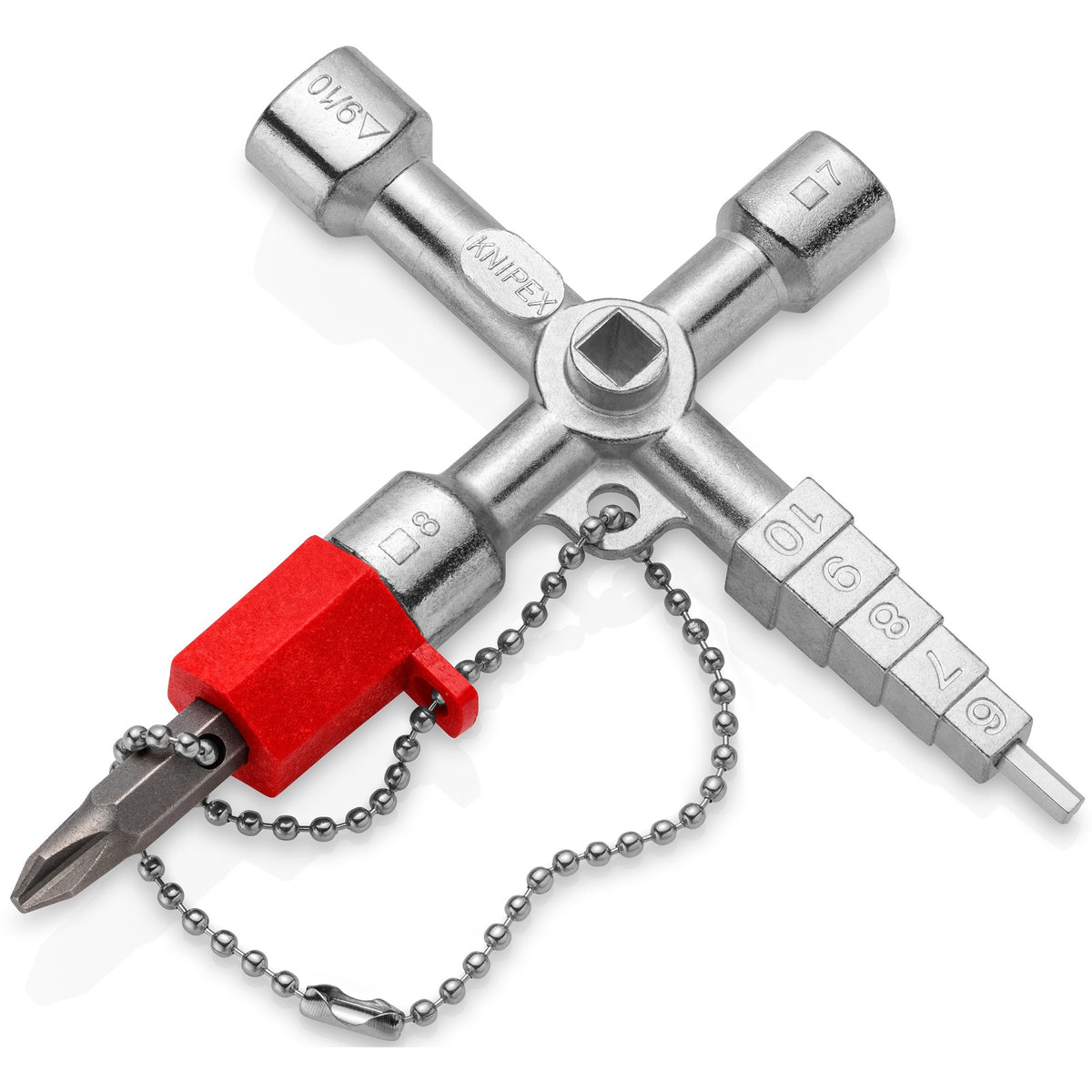 Klucz nasadowy krzyżowy Knipex - 5 7 8+10+4-10mm