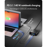Stacja ładująca Icy Box 240W Gan (czarna, 4x USB-C, 2x USB-A)