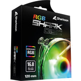 Wentylator obudowy Sharkoon Shark Disc RGB (przezroczysty, 120 x 120 x 25 mm)