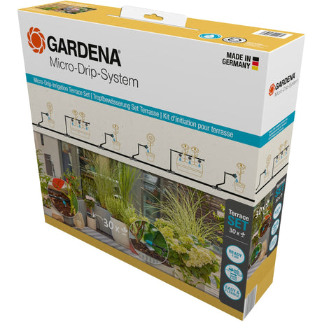 Zestaw do podlewania tarasu Gardena (30 roślin) kroplownik (czarno-szary)