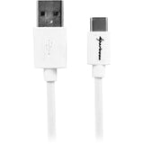 Kabel Sharkoon USB-A 2.0 - USB-C (biały, 1 metr)