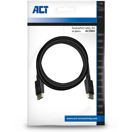 Act Connectivity 3-metrowy kabel Display Port męski - męski (czarny)