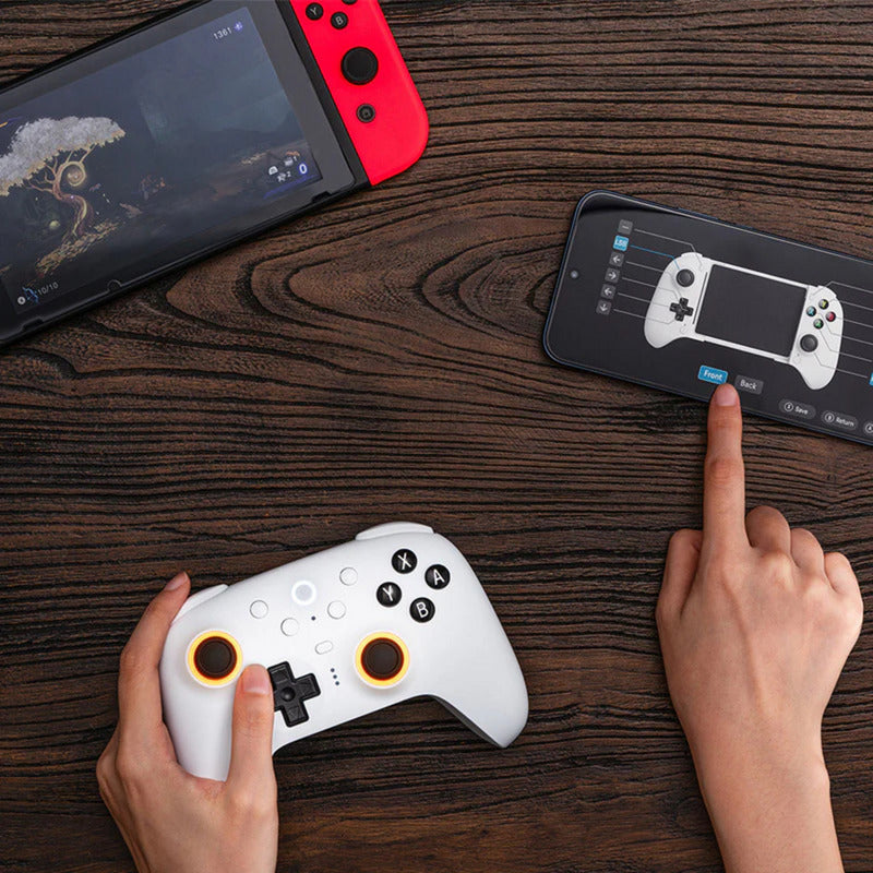 Kontroler Bluetooth 8bitdo Ultimate 2 (biały, PC, Switch 2, Bluetooth USB-C 2,4 GHz)