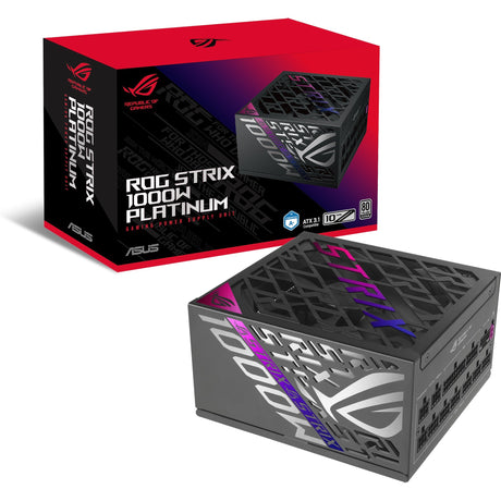 Modułowy zasilacz Asus rog strix platinum o mocy 1000 W (czarny, 1x 12 V-2x6, 4x pcie)