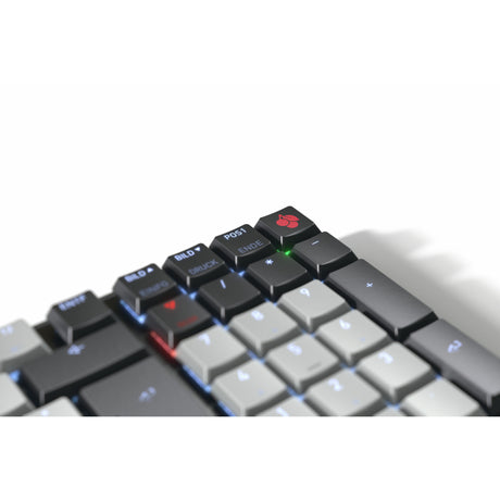 Klawiatura mechaniczna Cherry KW 550 MX LP (czarna, układ US (QWERTY), MX Low Profile 2.0 Ivory, 96%, białe diody LED, nakładki na klawisze PBT)
