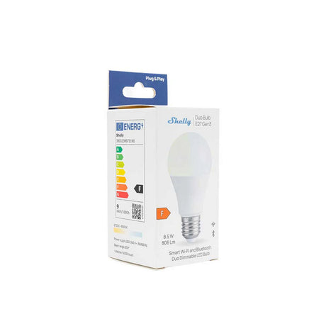 Lampa LED Shelly duo żarówki e27 gen3 (biała, 2700-6500k, WiFi, Bluetooth, możliwość ściemniania)