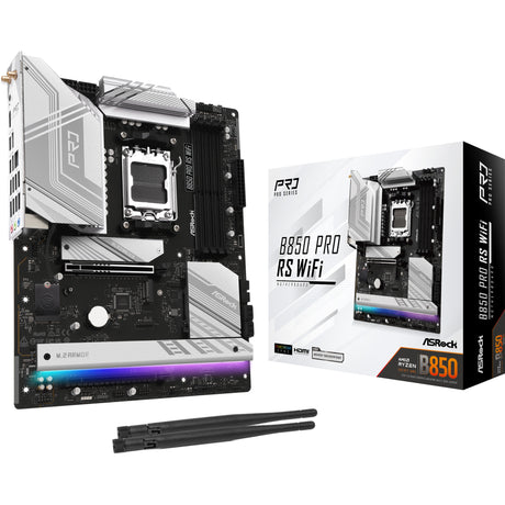 Płyta główna Asrock B850 Pro RS WiFi z gniazdem AM5 (RAID, 2,5 GB-LAN, WLAN, BT, dźwięk, ATX)