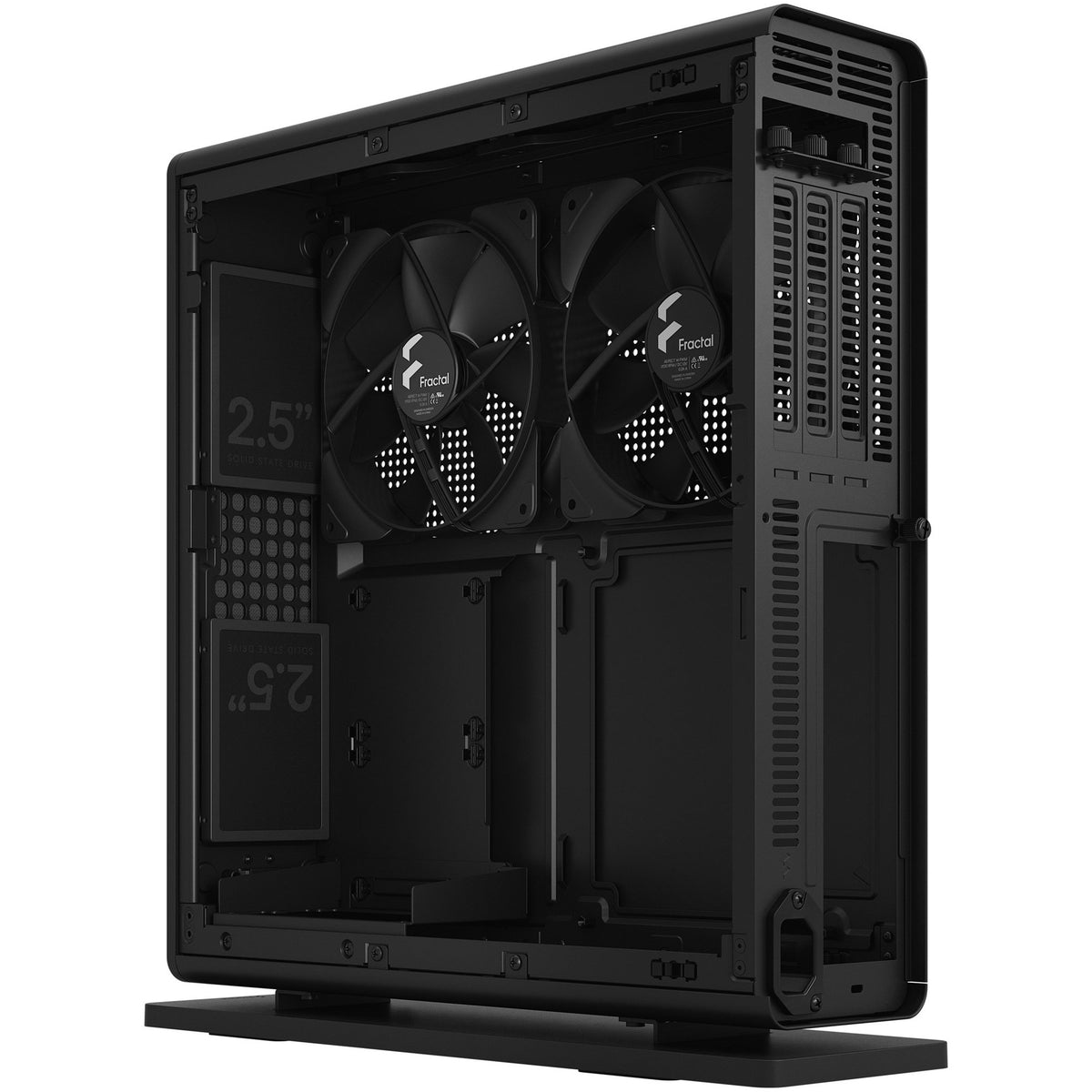 Czarna obudowa mini tower Fractal Design Ridge (czarna | 2x USB-A | 1x USB-C)