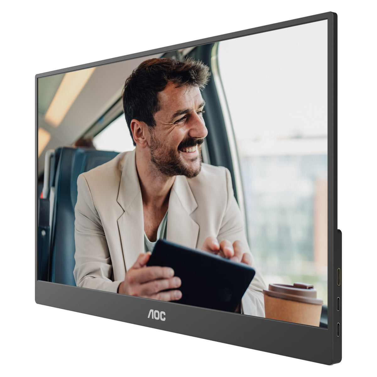 Monitor Aoc 16t20e2 15.6 (czarny, 1x mini HDMI, 1x USB-C, audio)