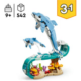 Lego® Creator Zwierzęta morskie 3 w 1: piękne delfiny - przebuduj na konika morskiego lub kraba - 31385