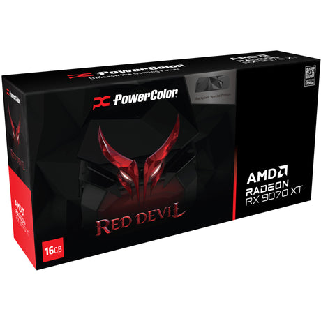 Karta graficzna Powercolor Radeon RX 9070 XT Red Devil 16 GB OC Backplate Special Edition (czarna, RDNA4, GDDR6, 3x Display Port, 1x HDMI)