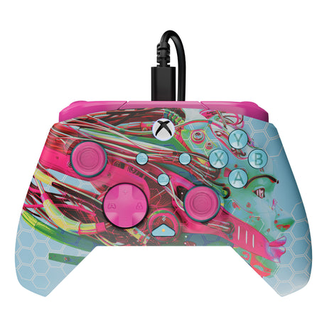 Zaawansowany przewodowy kontroler Turtle Beach PDP Rematch Glow (Android Dreams, Xbox Series X|S, Xbox One, PC)