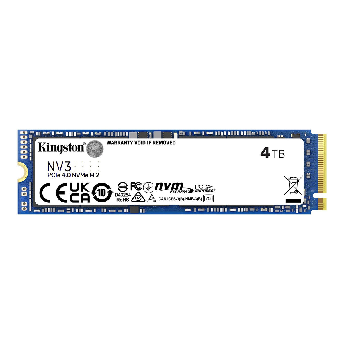 Kingston nv3 4 TB SSD (snv3s 2000g, pcie 4.0 x4, nvme, m.2 2280)
