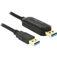 Delock kabel danych + przełącznik km USB 3.0 > USB 3.0 (czarny, 1,5 m)