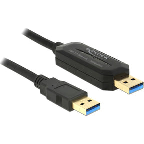 Delock kabel danych + przełącznik km USB 3.0 > USB 3.0 (czarny, 1,5 m)