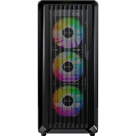 Obudowa midi tower Montech x5 (czarna | 2x USB-A | 1x USB-C | szkło hartowane)