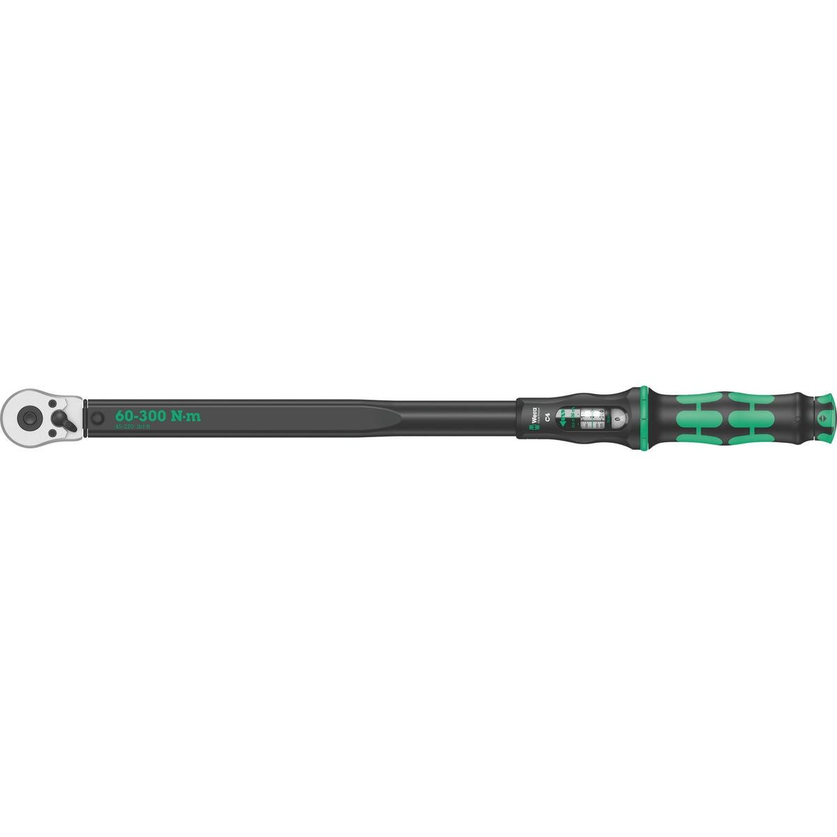 Klucz dynamometryczny Wera Click-Torque C4 z grzechotką odwracalną (czarno-zielony, 60-300nm, wyjście 1 2)