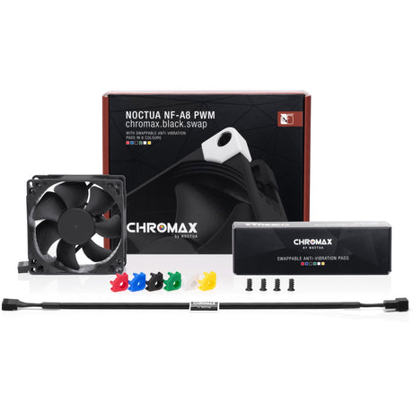Wentylator obudowy Noctua nf-a8 pwm chromax.black (czarny, 80 x 80 x 25 mm)
