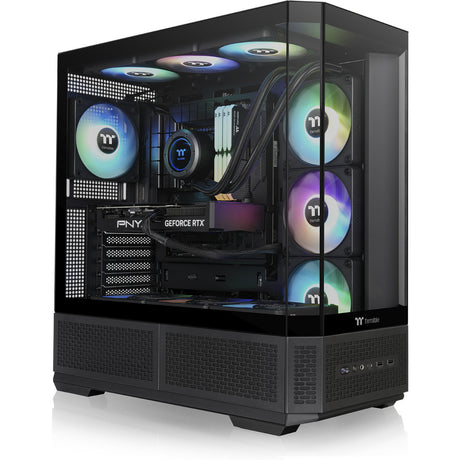 Obudowa Midi Tower Thermaltake View 370 tg argb (czarna | 2x usb-a | 1x usb-c | rgb | szkło hartowane)