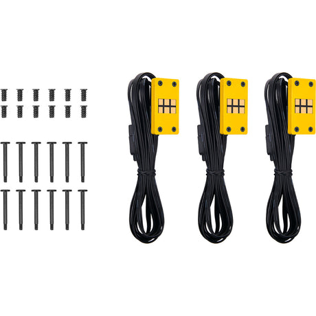 Thermaltake ct120 ex argb Sync wentylator chłodzący do komputera PC Bumblebee (pakiet 3 wentylatorów) wentylatory do obudowy (żółty, 3 sztuki, 120 x 120 x 25 mm, pwm)