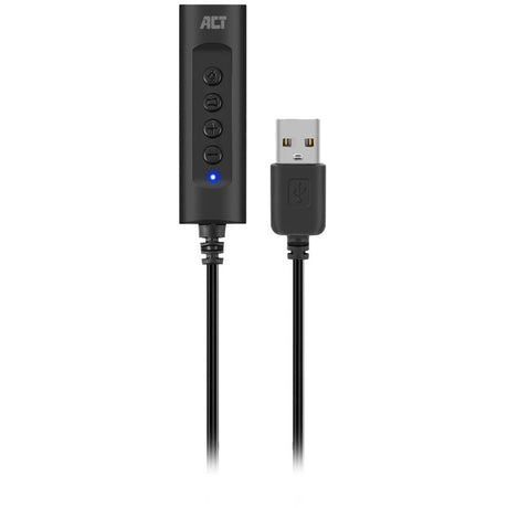 Łączność Act Zewnętrzna karta dźwiękowa USB-A (czarna)