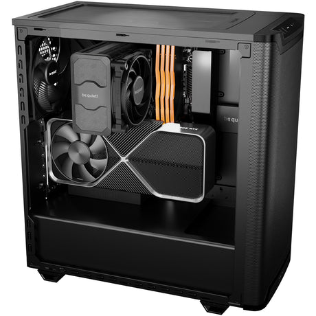 Bądź cicho! Obudowa Midi Tower z okienkiem pure base 501 (czarna | 2x USB-A | 1x USB-C | szkło hartowane)