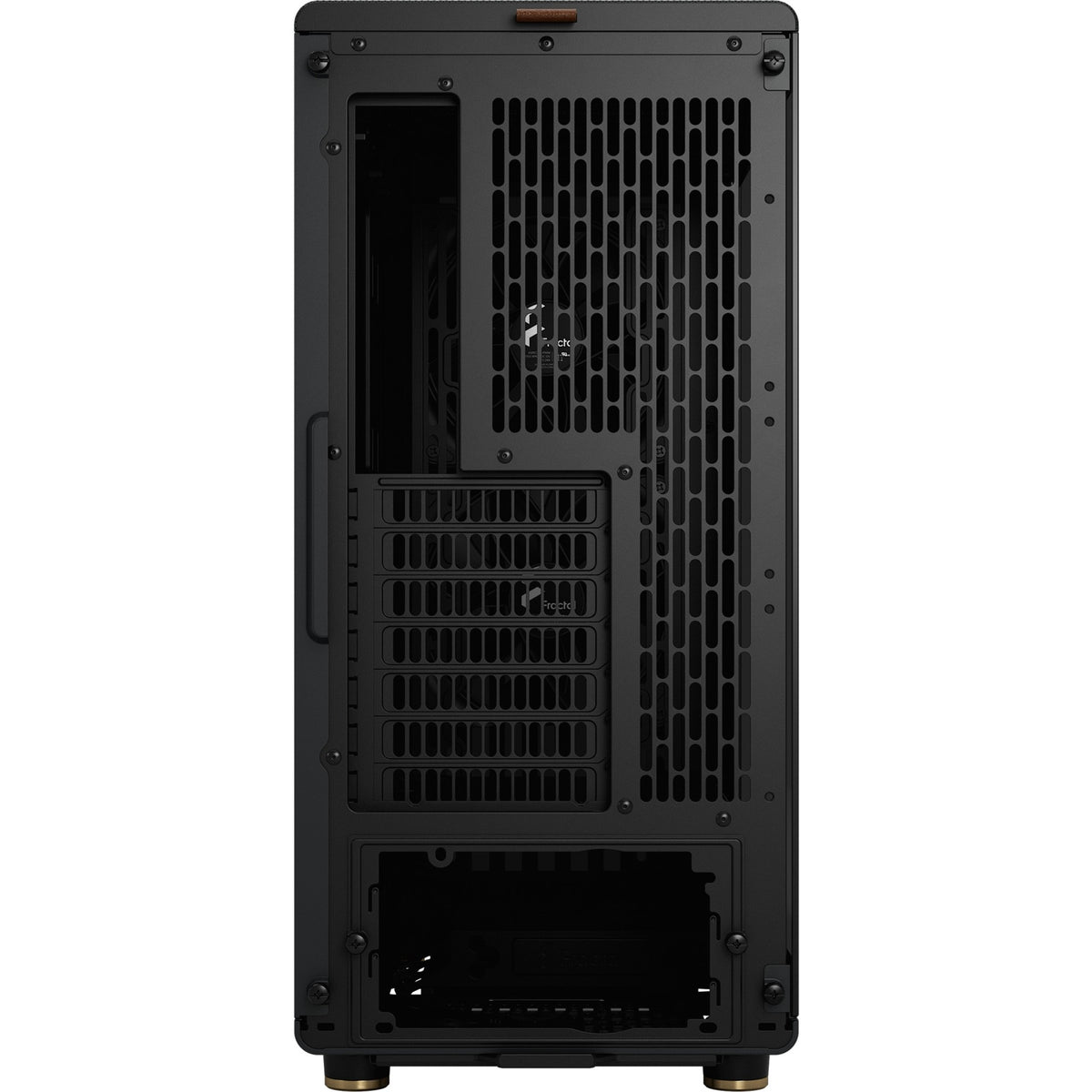 Obudowa North Midi Tower o konstrukcji fraktalnej (kolor czarnego drewna | 2x USB-A | 1x USB-C | szkło hartowane)