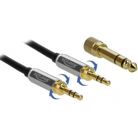 Delock kabel stereo z wtyczką 3,5 mm 3-pinową > wtyczką 3,5 mm 3-pinową (czarny, 2 metry)