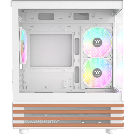 Obudowa mini tower Thermaltake View 170 ws argb (biały kolor drewna | 2x usb-a | rgb | szkło hartowane)