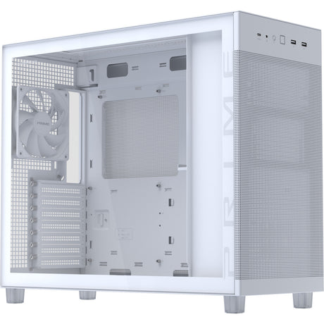 Asus Prime Ap303 - Obudowa Midi Tower z panelem ze szkła hartowanego (biała | 2x USB-A | 1x USB-C | Szkło hartowane)
