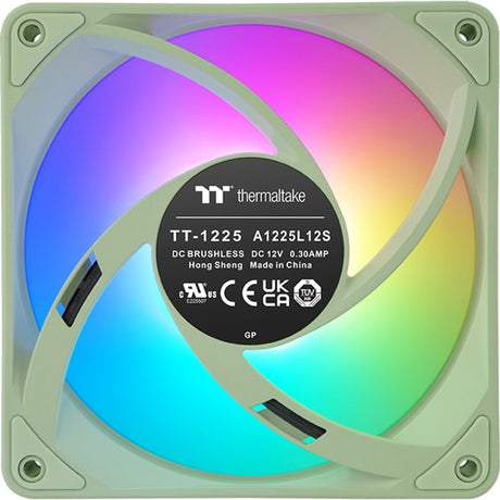 Thermaltake ct120 ex Reverse argb Sync wentylator chłodzący komputer Matcha Green (zestaw 3 wentylatorów) wentylatory do obudowy (jasnozielony, 3 sztuki, 120 x 120 x 25 mm, pwm)