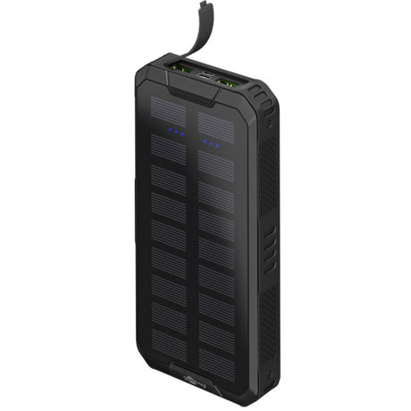 Zewnętrzny powerbank solarny Goobay 20 000 mAh z zasilaniem (czarny)