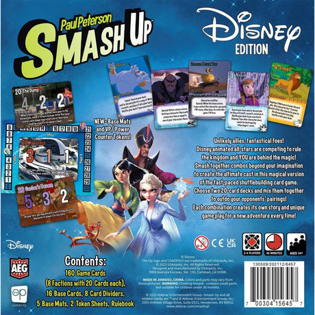 Gra karciana Disney European Player Network Smash Up: Edition (angielski, 2 graczy, 30–45 minut, od 14 lat)
