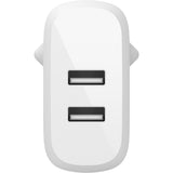 2-portowa ładowarka ścienna Belkin Boost Charge USB-A (biała, 24 W)