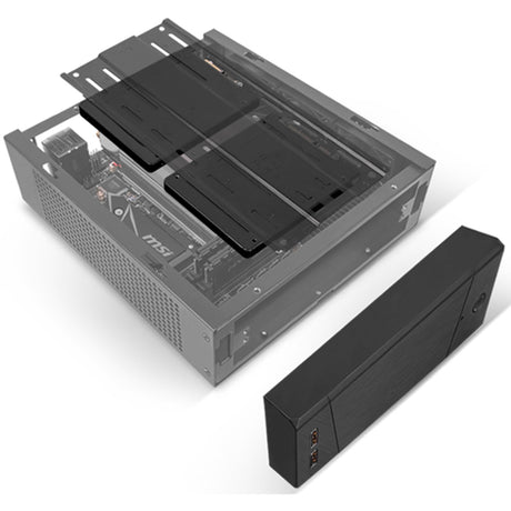 Obudowa HTC Silverstone sst-ml10b (czarna | 2x usb-a)