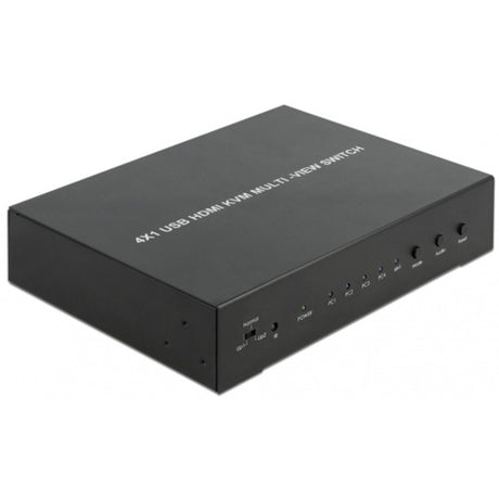 Delock Przełącznik multiview KVM 4 w 1 4x HDMI z przełącznikiem USB KVM