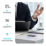 Dyktafon Plaud Note (srebrny, 64 GB, Bluetooth (BLE 5.2), Wi-Fi (2,4 GHz))