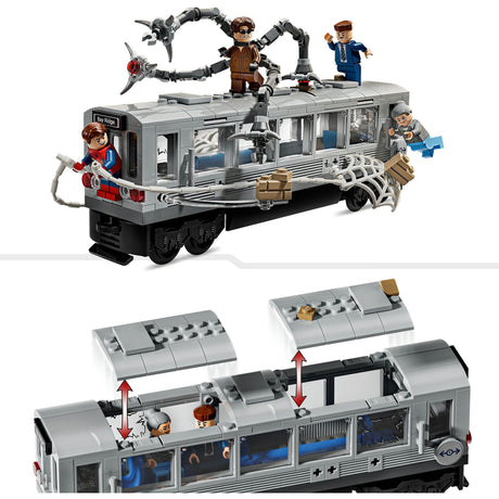 Lego® Marvel Spider-Man kontra Doktor scena w metrze — 76321