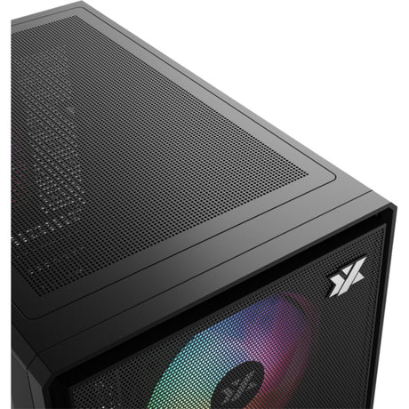 Obudowa Xyz pc gear atom midi tower (czarna | 2x USB-A | 1x USB-C | szkło hartowane)